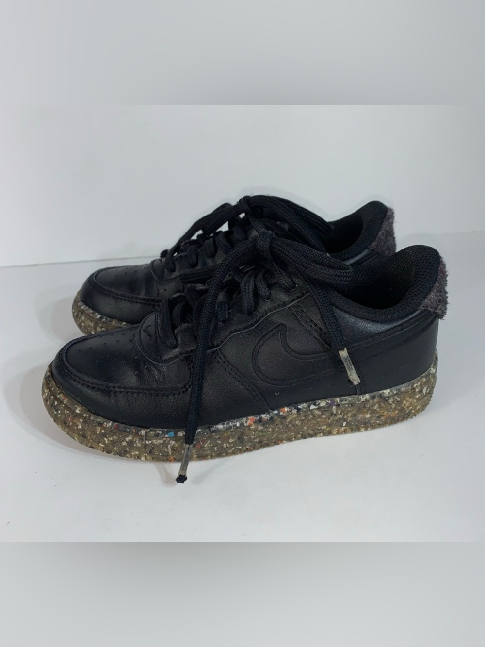 Nike Air Force 1 PS Recycled Wool Pack Black DB4597 001 Kids Size 12C